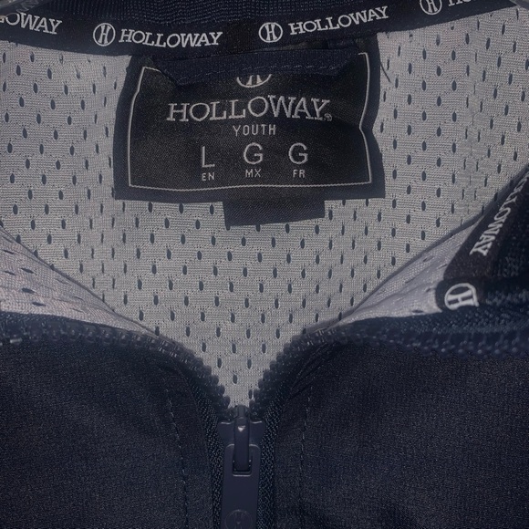 Holloway Youth Navy/White Potomac Golf Jacket Lightweight Full-Zip Front; Size L - Picture 3 of 11